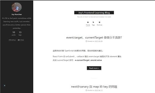 Joy's Frontend Learning Blog